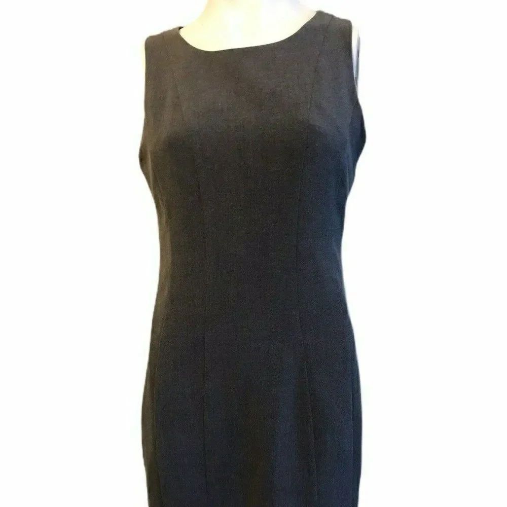 Small Gray Shift Dress Lined Summer Sleeveless
